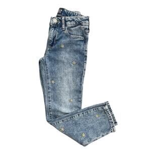 Gap Flower Embroidered Girlfriend Jeans 7